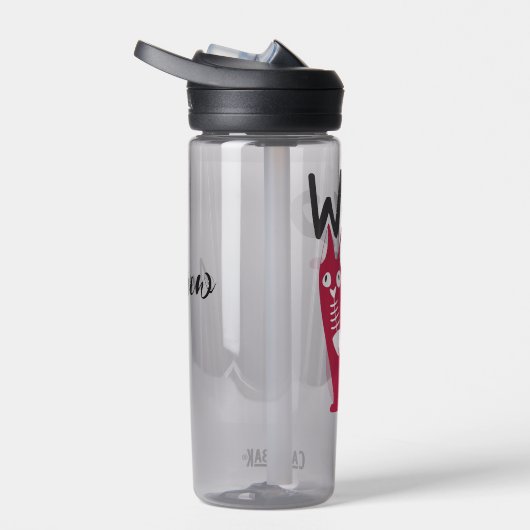 マゼンおもしろいタ猫マンガのジョーク ウォーターボトル (右面)