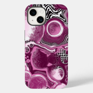 マゼンかわいらしタピンクデジタ絵画ル注ぎ Case-Mate iPhone 14ケース