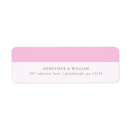 マゼンかわいらしタ差出人住所ラベル ラベル (正面)