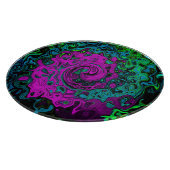 マゼンはっきりしたタ抽象芸術グルーヴィ液体アートスワール カッティングボード (角)