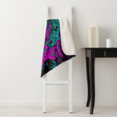 マゼンはっきりしたタ抽象芸術グルーヴィ液体アートスワール シェルパブランケット (インサイチュ)