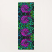 マゼンはっきりしたタ抽象芸術グルーヴィ液体アートスワール ヨガマット (裏面)