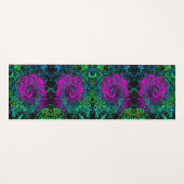 マゼンはっきりしたタ抽象芸術グルーヴィ液体アートスワール ヨガマット (正面(横))