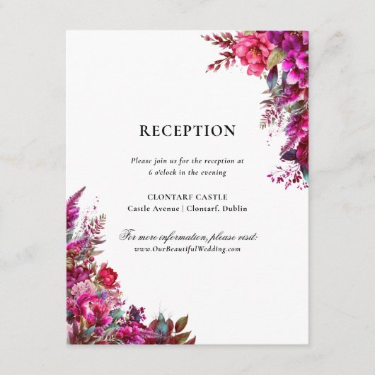 マゼンはっきりしたタ春の結婚式披露宴 エンクロージャーカード (正面)