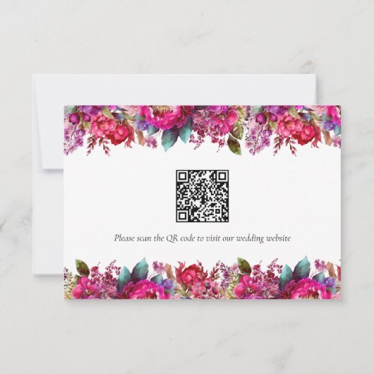 マゼンはっきりしたタ・ロザリー・カソリッ結婚クの応答カード 出欠カード (裏面)