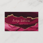 マゼンエレガントタおよび金ゴールドアグリゲート型名刺 名刺 (正面)