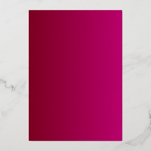 マゼンエレガントタクラシックン色と金ゴールドの保存日付 箔招待状 (裏面)