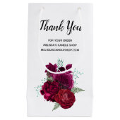 マゼンエレガントタバラフローラブーケありがとう スモールペーパーバッグ (正面)