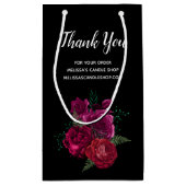 マゼンエレガントタバラフローラブーケありがとう スモールペーパーバッグ (裏面)