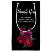 マゼンエレガントタバラフローラブーケありがとう スモールペーパーバッグ (正面)