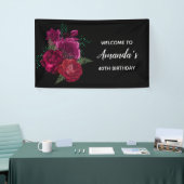 マゼンエレガントタバラフローラブーケ誕生日 横断幕 (トレードショー)