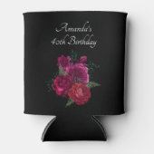 マゼンエレガントタバラフローラブーケ誕生日 缶クーラー (正面)