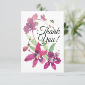 マゼンエレガントタパープルランフローラ（昆虫）マルハナバチ サンキューカード (スタンド正面)