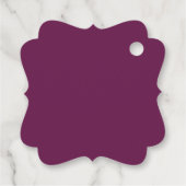 マゼンエレガントタパープル&金ゴールド結婚ズ・サンキュー フェイバータグ (裏面)