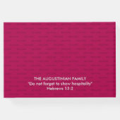 マゼンエレガントタピンクカスタム色のへようこそ ゲストブック (裏面)