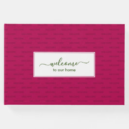 マゼンエレガントタピンクカスタム色のへようこそ ゲストブック