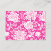 マゼンエレガントタピンクチノワジェリーフローラ磁器 名刺 (裏面)