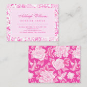 マゼンエレガントタピンクチノワジェリーフローラ磁器 名刺 (正面/裏面)