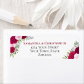 マゼンエレガントタピンクフローラ結婚の差出人住所 ラベル (インサイチュ)
