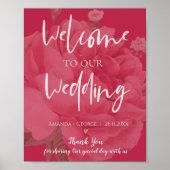マゼンエレガントタフローラは我々のに結婚歓迎 ポスター (正面)