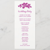 マゼンエレガントタラン水カラー結婚式 プログラム (裏面)