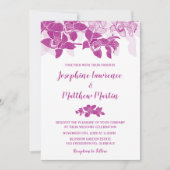 マゼンエレガントタラン結婚式招待状 招待状 (正面)