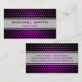 マゼンエレガントタ水玉模様パターン 名刺 (正面/裏面)