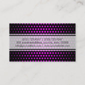 マゼンエレガントタ水玉模様パターン 名刺 (裏面)