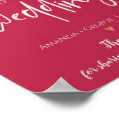 マゼンエレガントタ版のポスター結婚へようこそ ポスター (角)