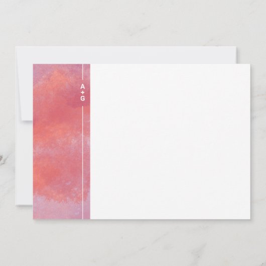 マゼンエレガントタ結婚式招待状 招待状 (裏面)