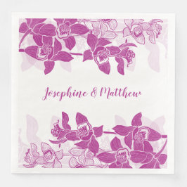 マゼンエレガントタ色オーキッドフローラ水結婚色