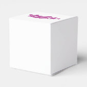 マゼンエレガントタ色ラパーソナライズされたキッド結婚ズ フェイバーボックス (裏面サイド)