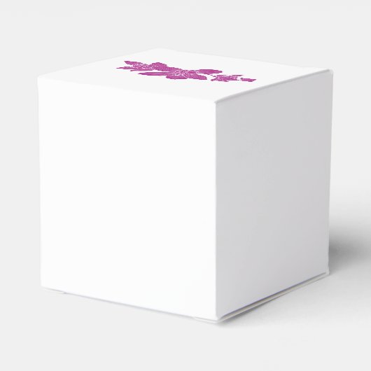 マゼンエレガントタ色ラパーソナライズされたキッド結婚ズ フェイバーボックス (裏面サイド)