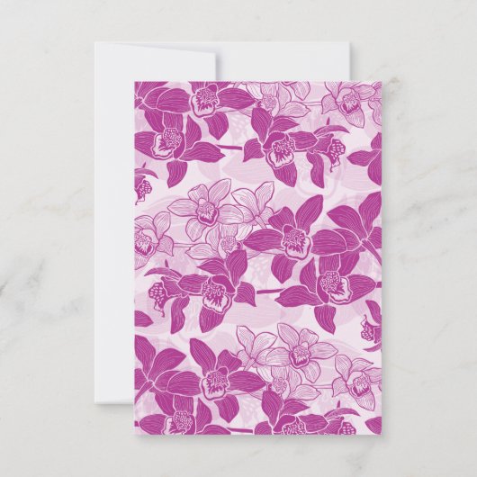 マゼンエレガントタ蘭結婚香の返信カード 出欠カード (裏面)