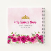 マゼンエレガントタ赤面ピンク金ゴールドフローラキンセアニラ ノートブック (裏面)