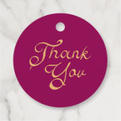 マゼンエレガントタ金ゴールド結婚インディアンありがとう フェイバータグ (裏面)