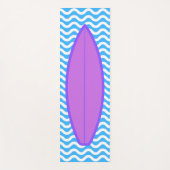 マゼンカッコいいタブルー波サーフィンヨガマット ヨガマット (正面)