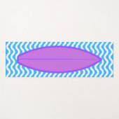 マゼンカッコいいタブルー波サーフィンヨガマット ヨガマット (正面(横))