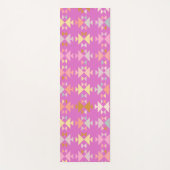 マゼンカラフルタオーガニックンの幾何形状 ヨガマット (正面)