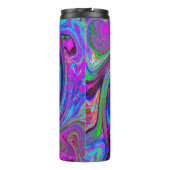マゼンカラフルタスワールレトロ抽象デザイン タンブラー (裏面)