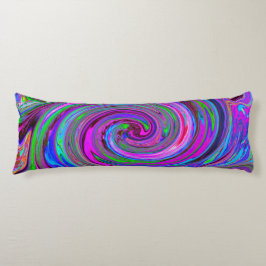 マゼンカラフルタスワールレトロ抽象デザイン ボディピロー