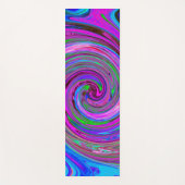 マゼンカラフルタスワールレトロ抽象デザイン ヨガマット (正面)