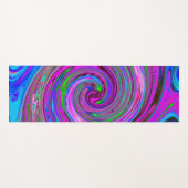 マゼンカラフルタスワールレトロ抽象デザイン ヨガマット (正面(横))