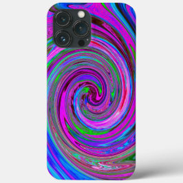 マゼンカラフルタスワールレトロ抽象デザイン iPhone 13 PRO MAXケース
