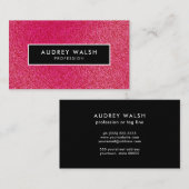 マゼンガーリータスタイリッシュングリッターブラック 名刺 (正面/裏面)