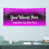 マゼングラデーションタ色のライトストリング独自の文字を追加 横断幕 (トレードショー)