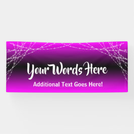 マゼングラデーションタ色のライトストリング独自の文字を追加 横断幕