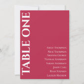 マゼンコンテンポラリータの結婚テーブル座席表 (正面)