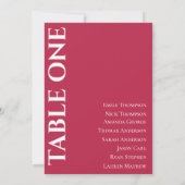 マゼンコンテンポラリータの結婚テーブル座席表 (裏面)