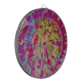 マゼンサイケデリックタおよびイエローダリアの花 ダーツボード (正面左)